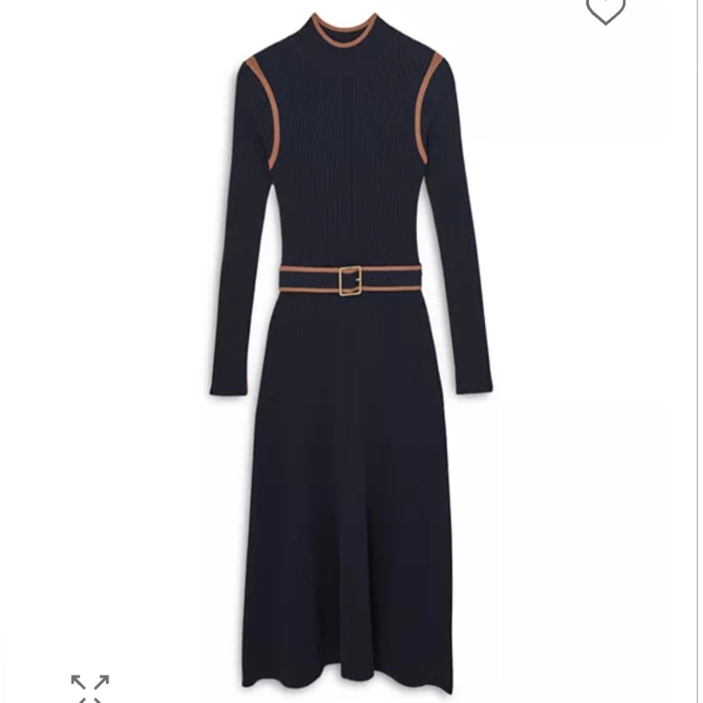 Reiss Ella Color Knitted Blocked Dress S $345 Full Price In Stores - Picture 3 of 6